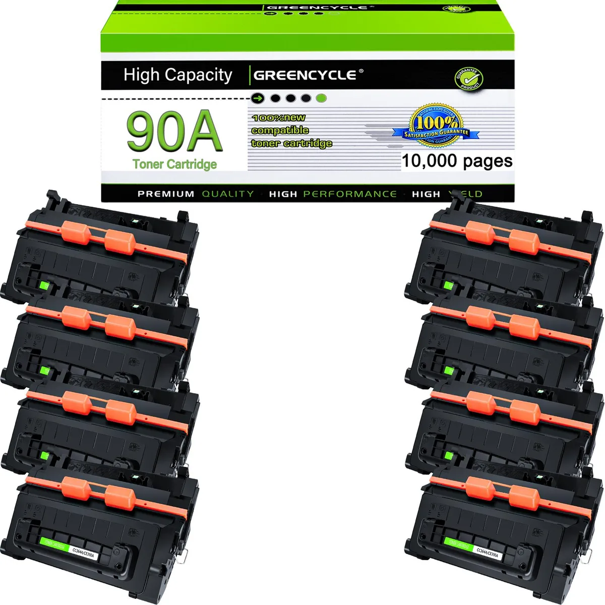 GREENCYCLE GREENCYCLE 90A Black Toner Cartridge 8 Pack — product photo
