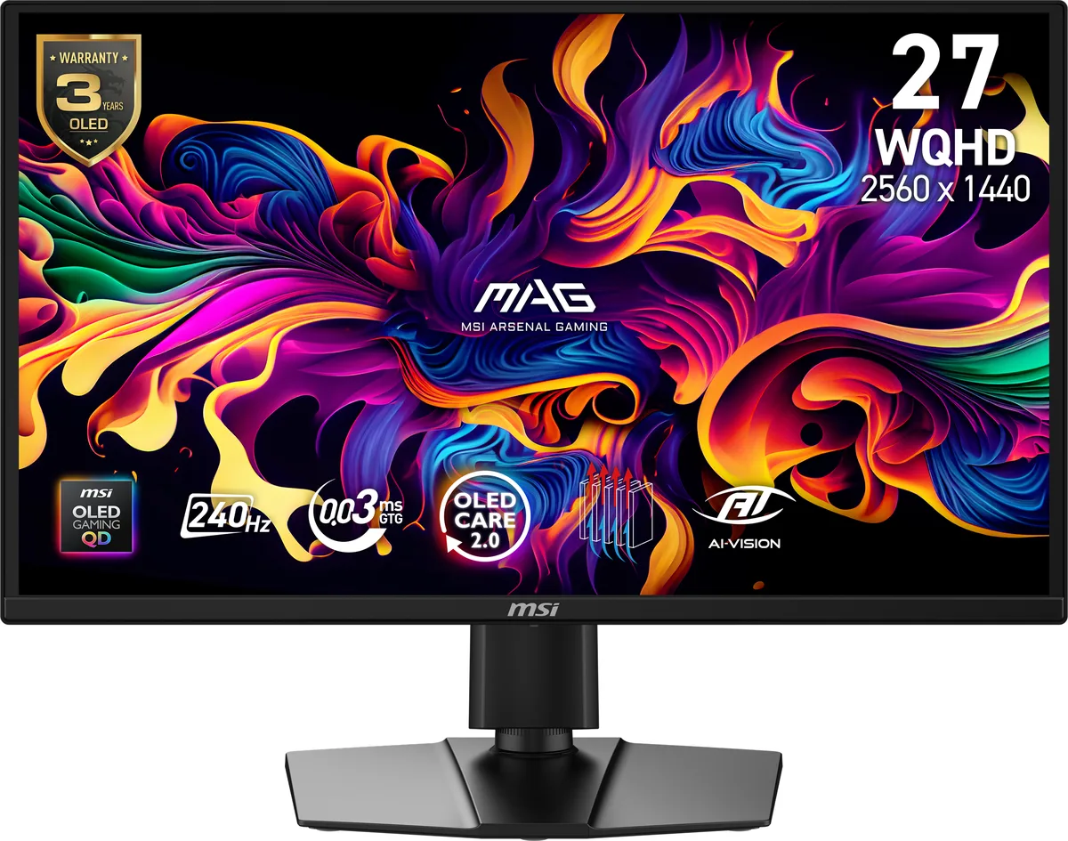 MSI MSI MAG 272QP QD-OLED X24 27" gaming monitor — product photo