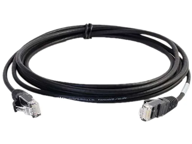 Black Cat6 slim Ethernet cable 10 ft RJ45 connectors