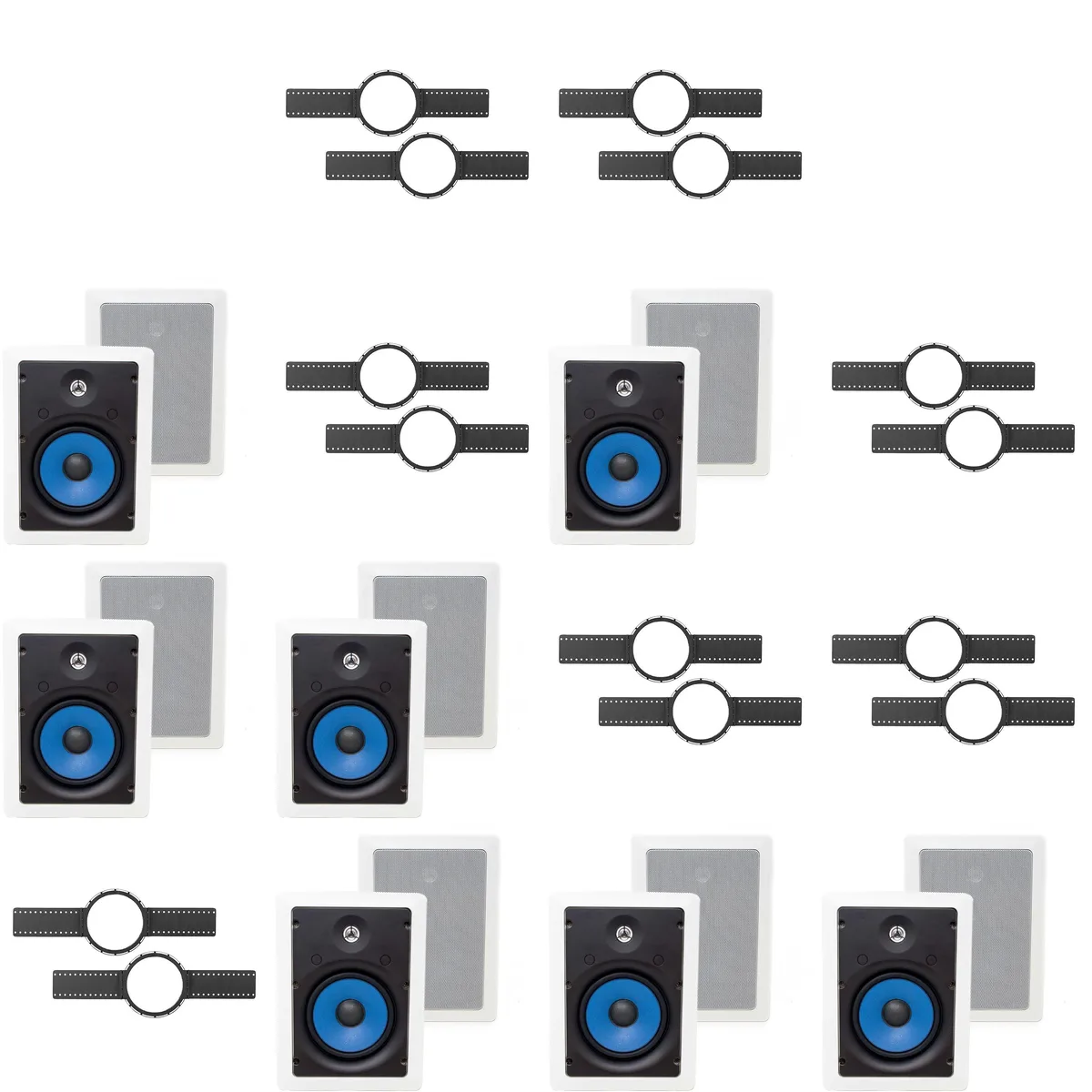 KLH KLH WK-6600 Install Kit + Legrand MS3651 6.5" Speakers (7 Pairs) — product photo