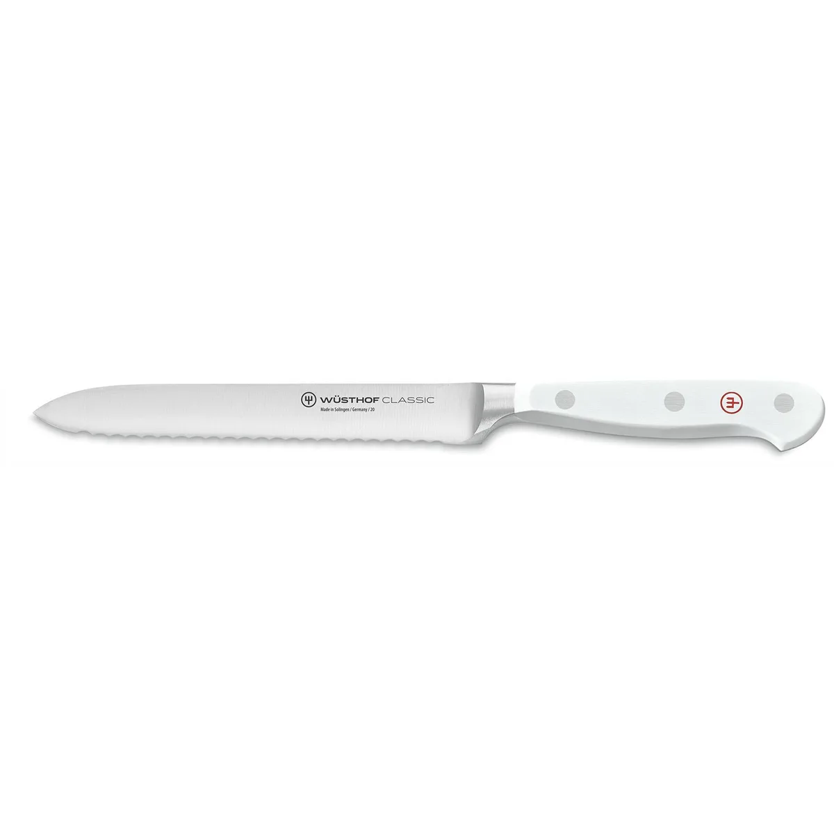 Wusthof Wusthof 1040201614 Classic White 5 Inch Serrated Knife cutlery — product photo