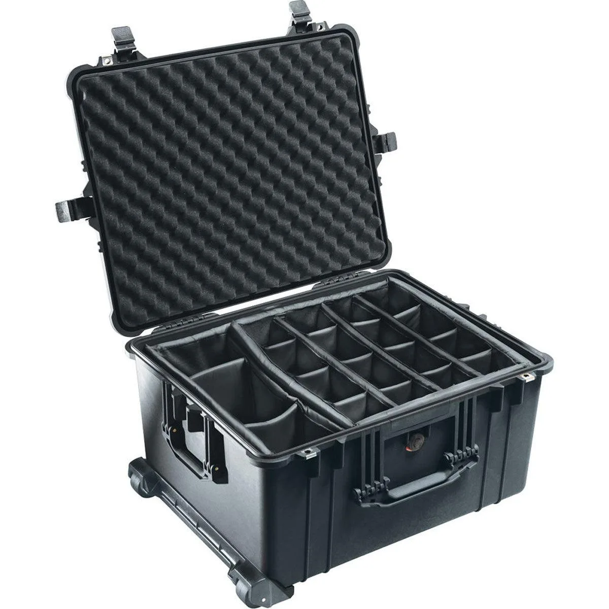 Pelican Products, Inc. Pelican 1620 Watertight Hard Case with Moveable Divider Interior &amp; Wheels - Black camera accessory — product photo