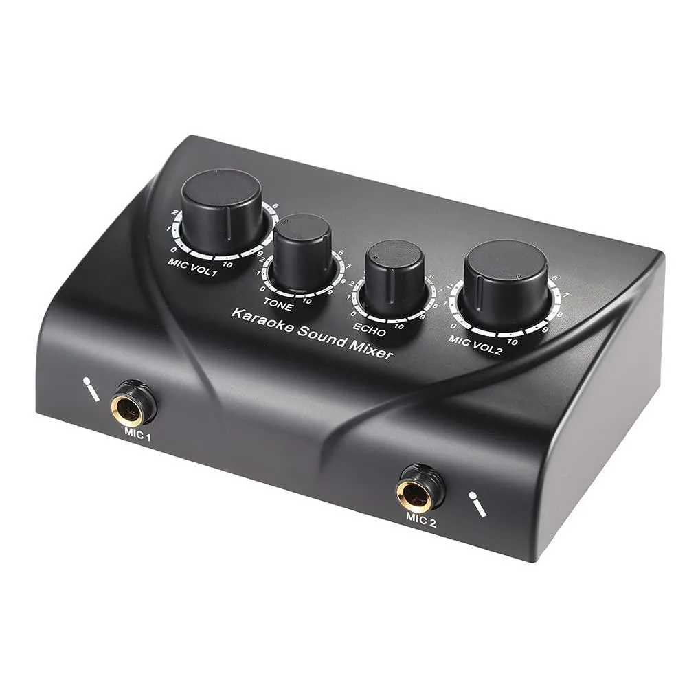  Btuty 2-Channel Karaoke Audio Mixer Dual Mic Echo Control — product photo