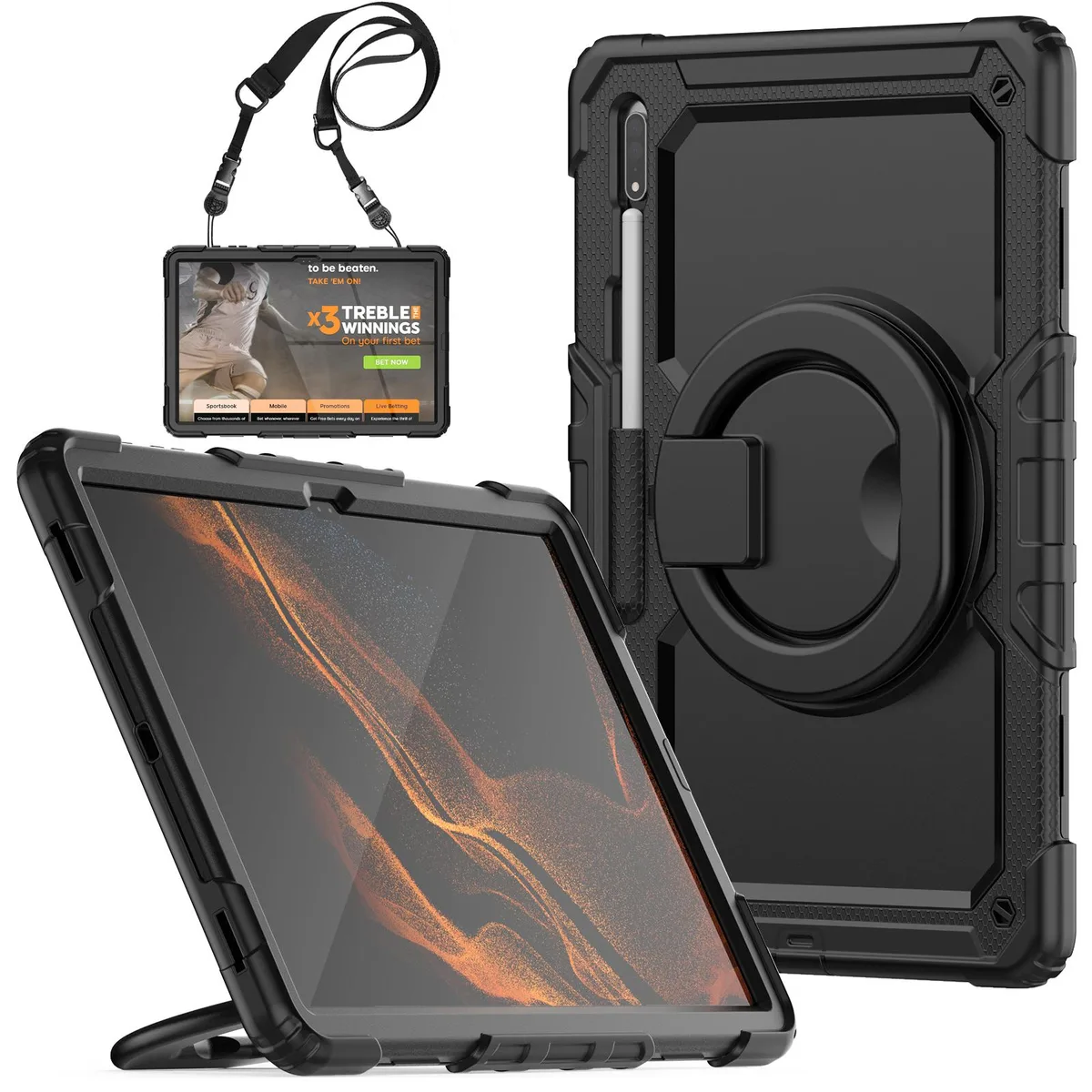 BONAEVER BONAEVER SM-X900 laptop case 14.6" 360° stand shoulder strap — product photo