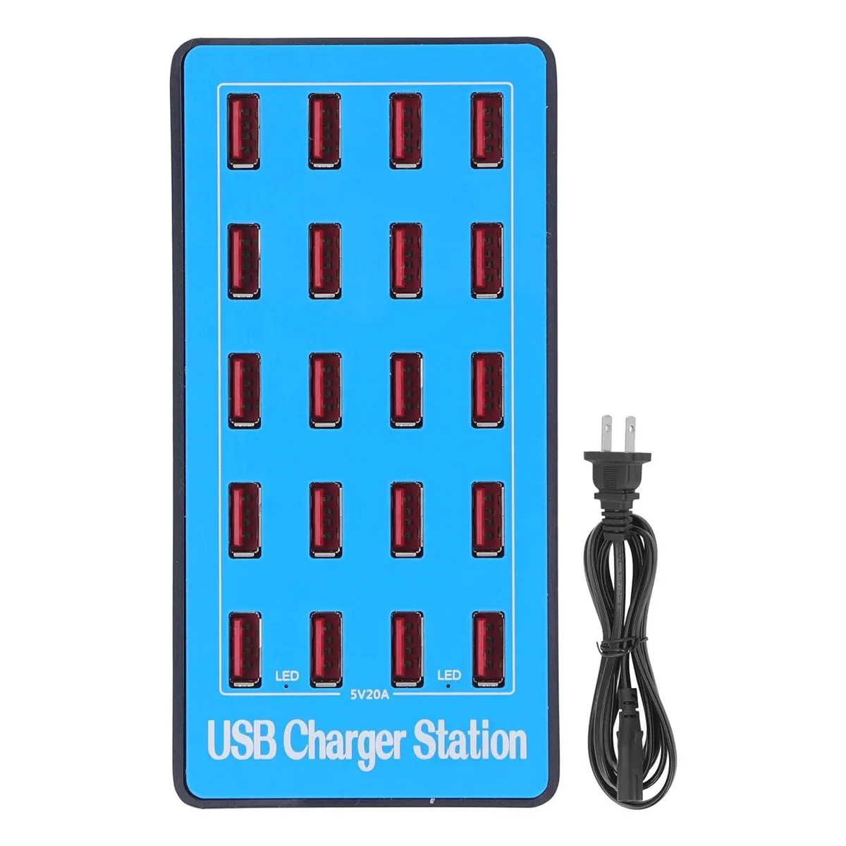 WRIARICH WRIARICH 20-port USB charger blue 100W 20A — product photo