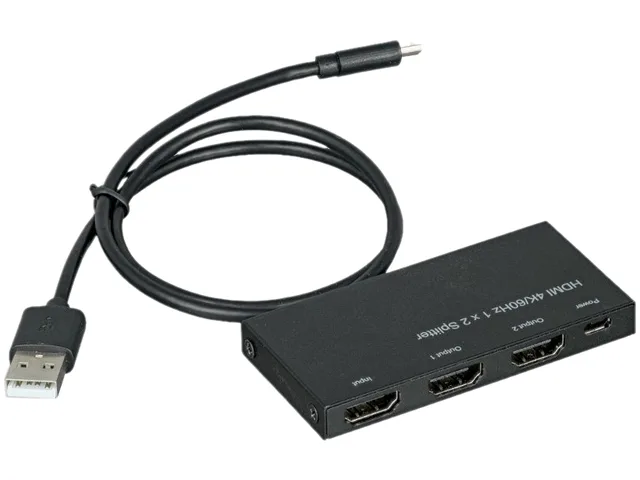 Nippon Labs Nippon Labs 30S-10HM-13202-Y HDMI 1x2 video splitter 4K@60Hz Black — product photo