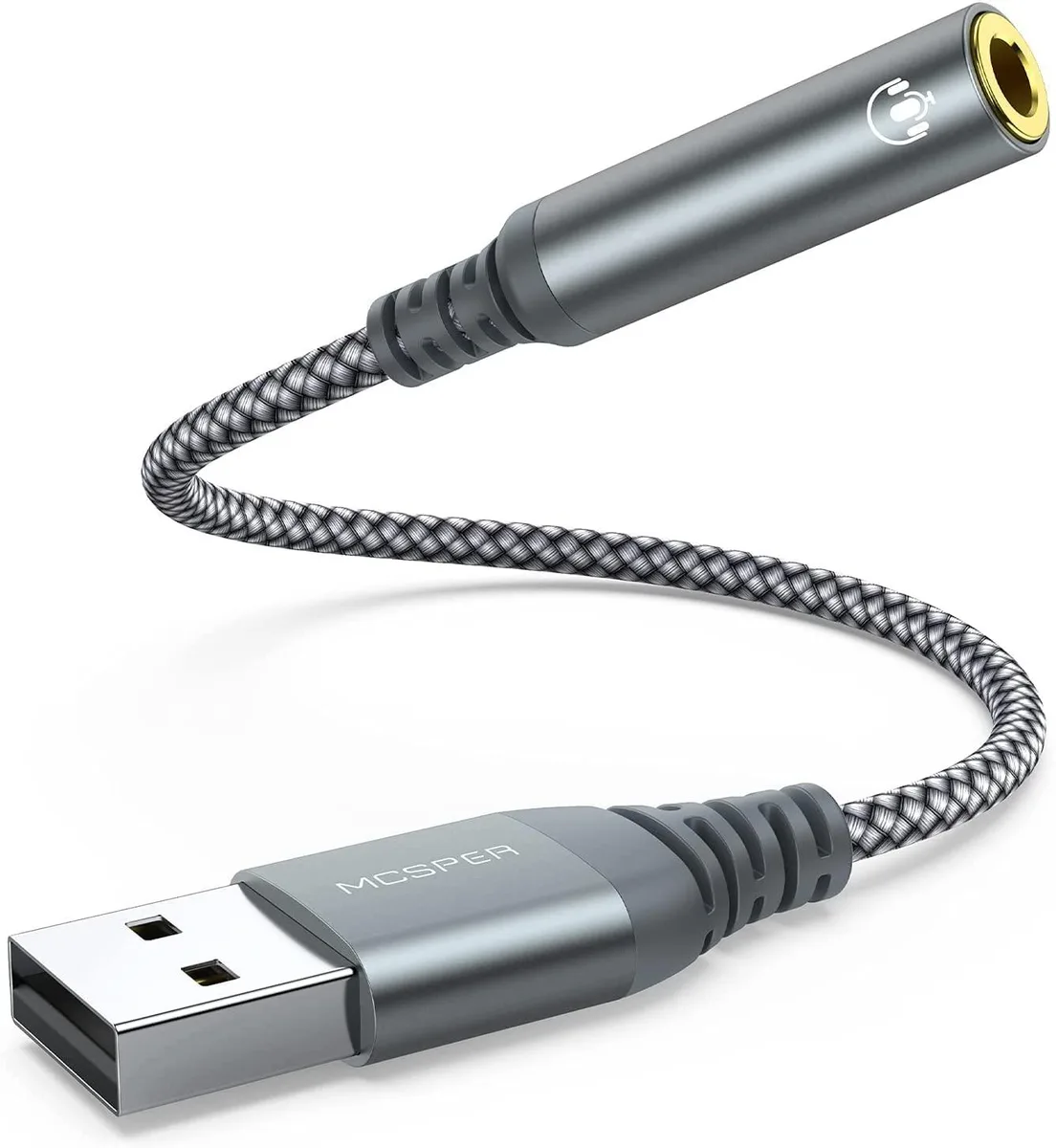  RCA USB to 3.5mm Audio Adapter 2-Pack White 48 KHz — product photo