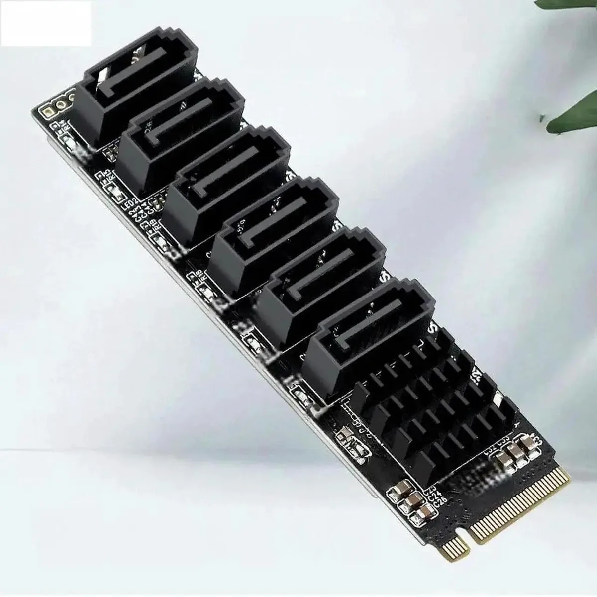 SMUGDESK SMUGDESK M.2 MKey NVMe to SATA Expansion Card 3Port SATA 3.0 — product photo
