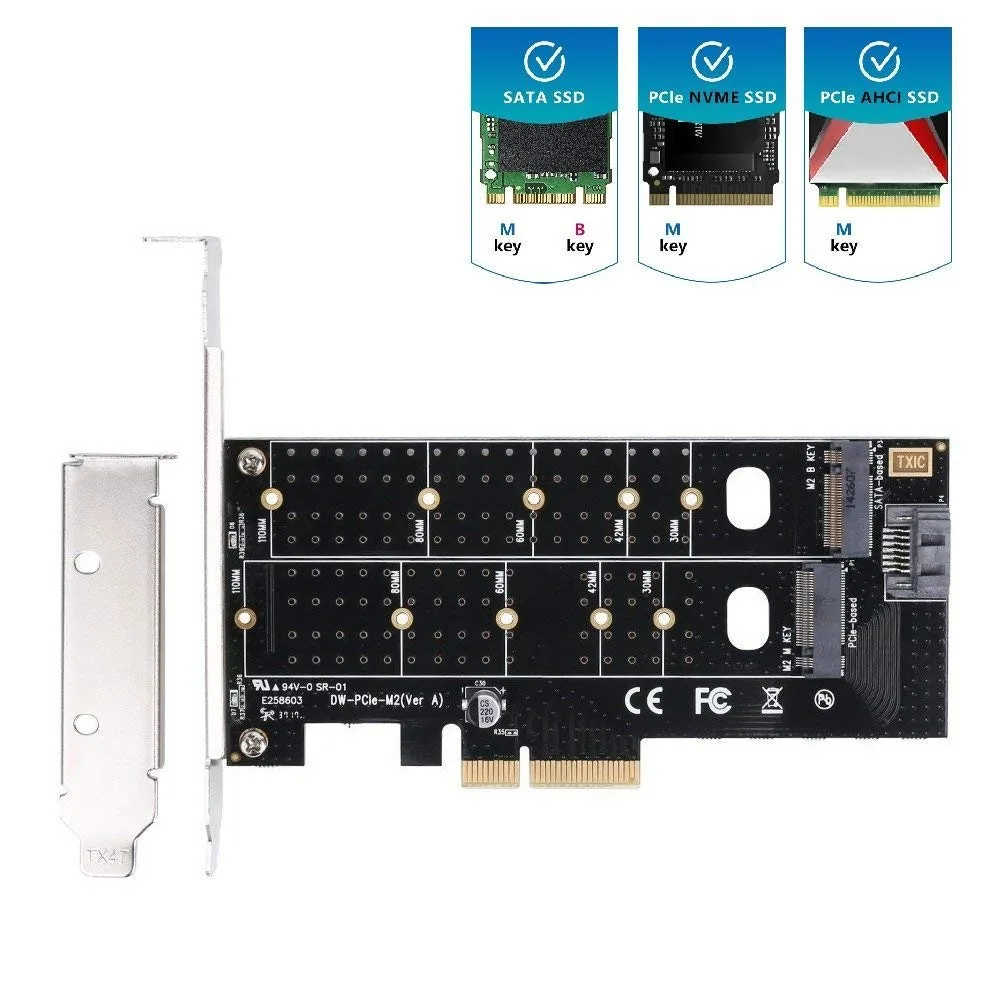 PENGQIAO PENGQIAO Dual M.2 PCIe 3.0 x4 Expansion Card — product photo