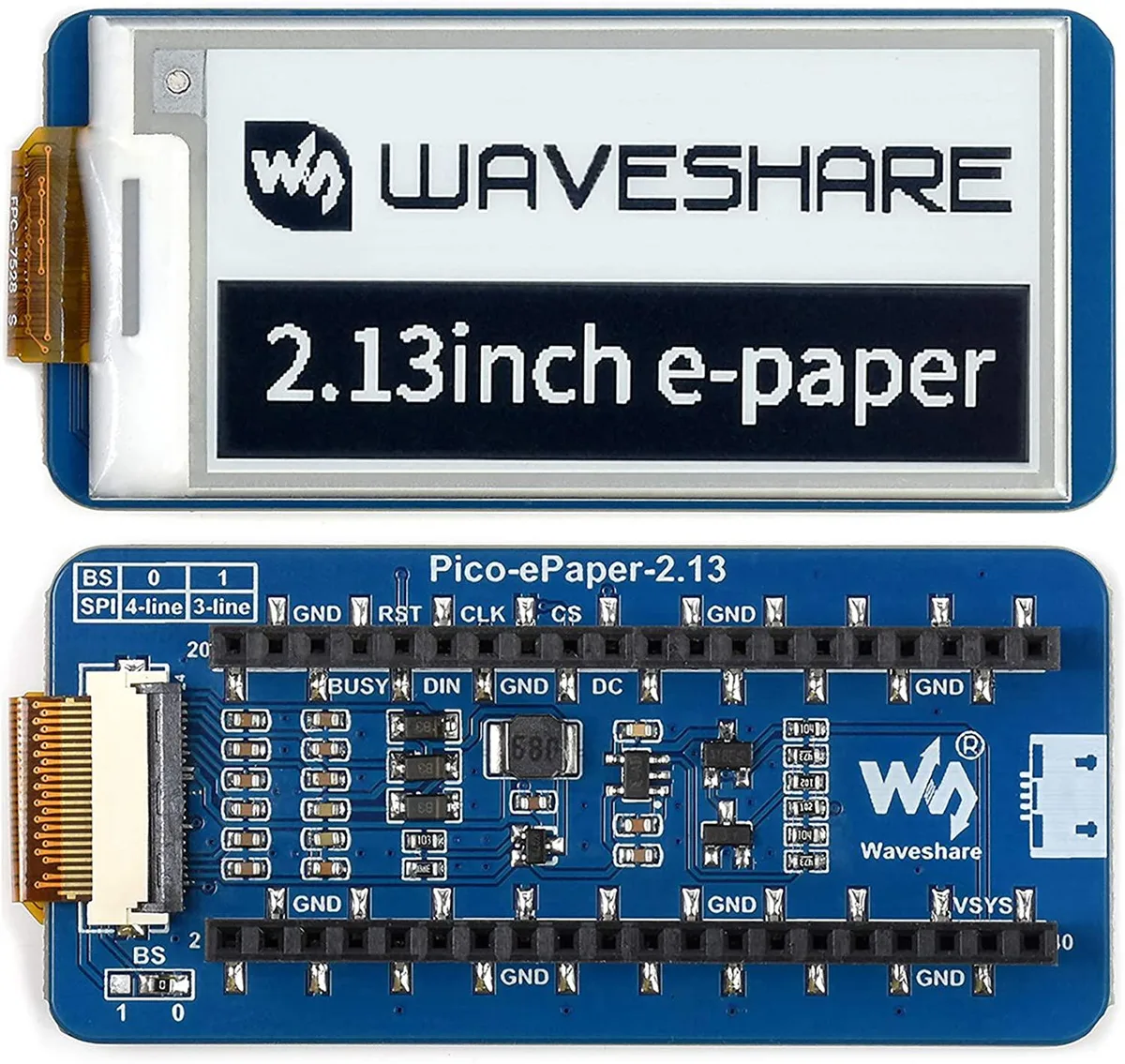 WaveShare WaveShare 2.13inch E-Paper Display 250×122 Black White SPI — product photo