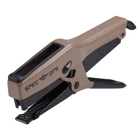 Spec Ops M68E Elite plier stapler, black and tan finish