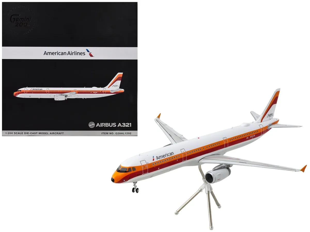 GeminiJets GeminiJets Airbus A321 American Airlines PSA N582UW 1/200 Diecast Model — product photo
