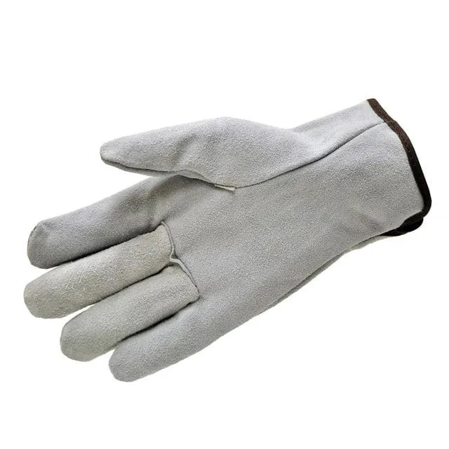 G &amp; F Products G &amp; F Products 6050 Cowhide Leather Gloves X-Large Grey 3 Pairs — product photo
