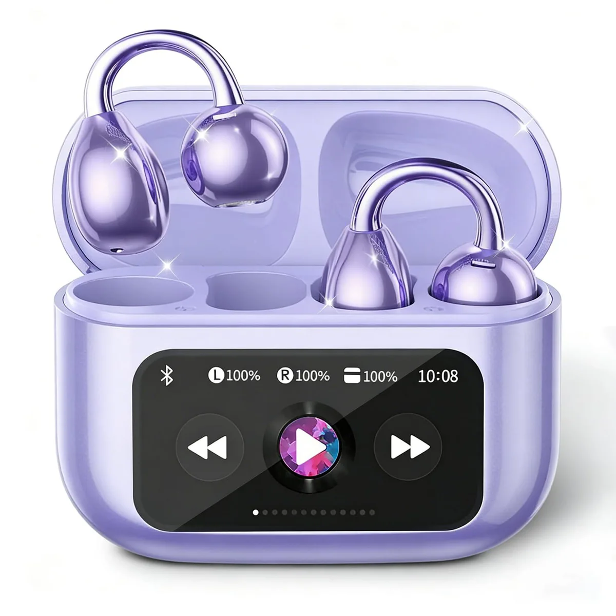 No Sew No Sew M100-Purple Open Ear Headphones Bluetooth 5.4 24H Battery Purple — product photo