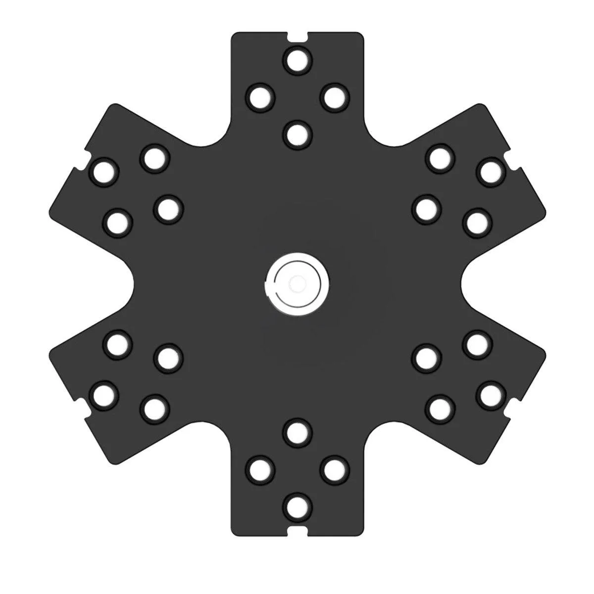 Aputure 6-way flat metal connector for INFINIBAR LED bars with DC barrel ports and 1/4-20 screw thread