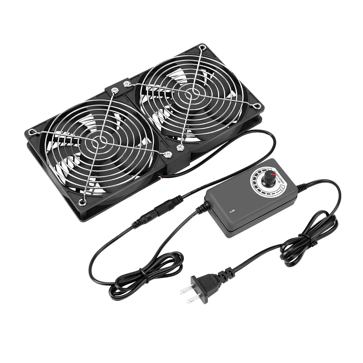 BFKK BFKK 2×120mm 12V Case Fan with AC Speed Controller — product photo