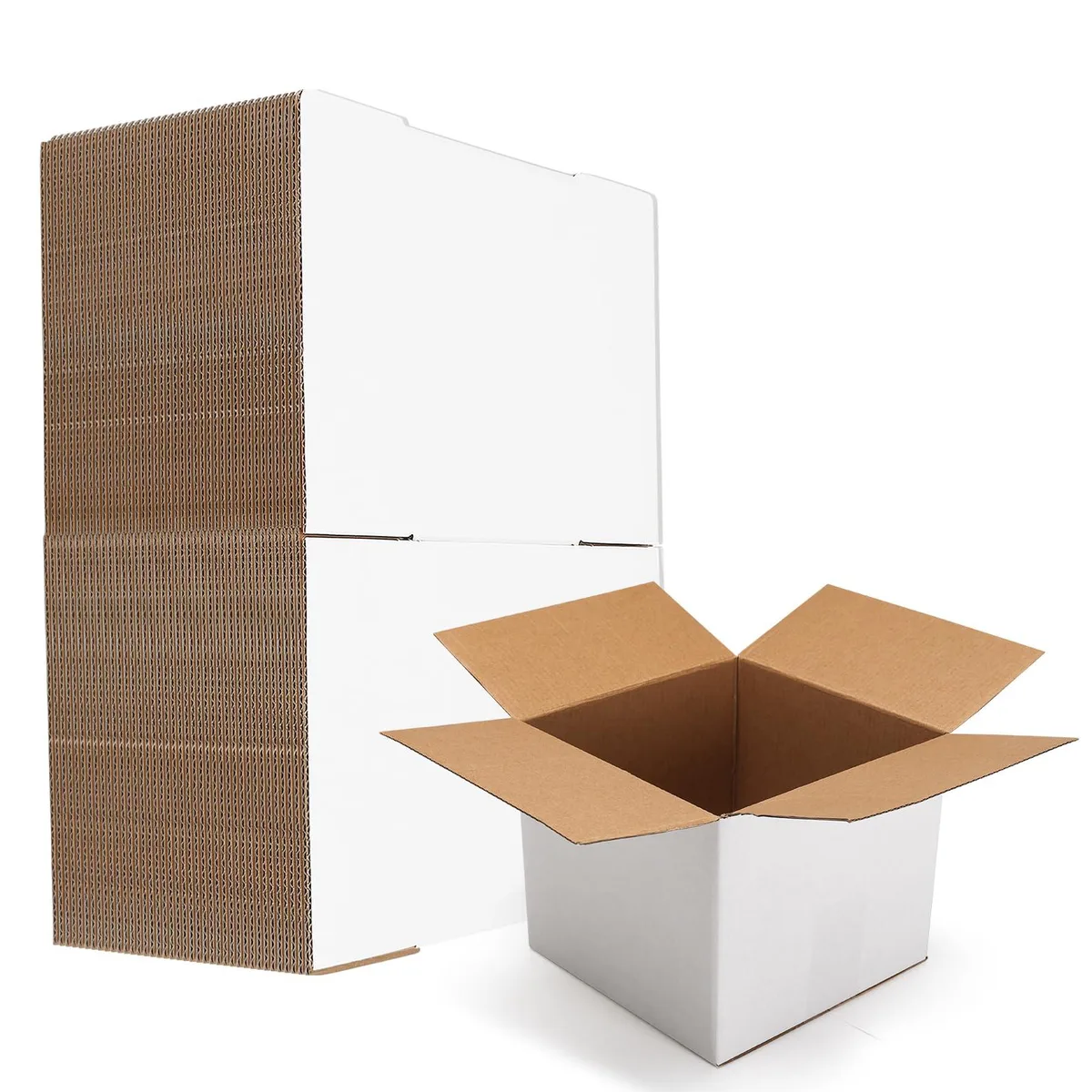 Hormel 40 Pack 5x5x5 White Corrugated Shipping Boxes 32 ECT — product photo