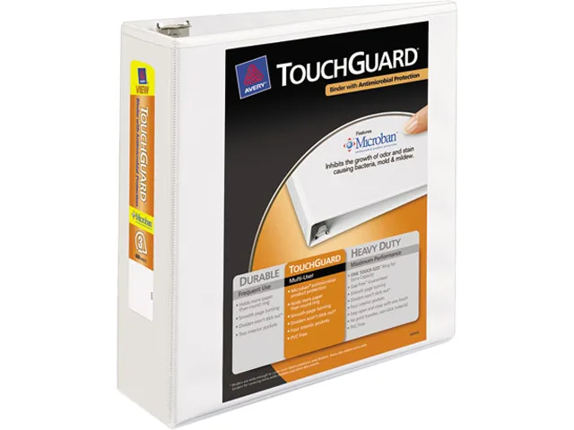 Avery Avery 17144 Touchguard Antimicrobial View Binder White — product photo