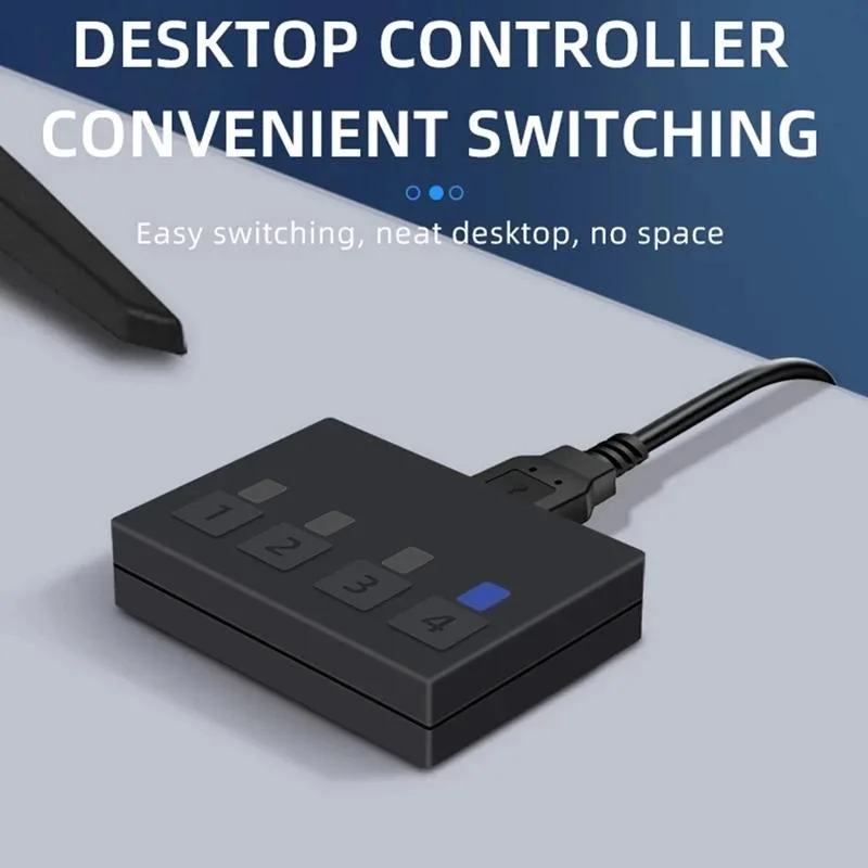 YINGHUA YINGHUA 4K 60Hz HDMI KVM Switch 4x1 with Desktop Controller — product photo