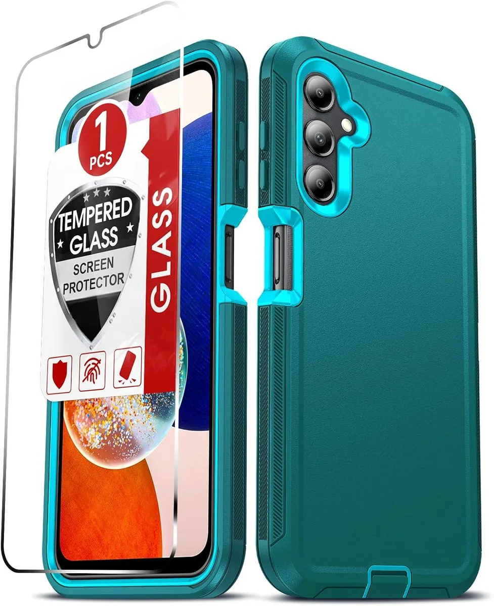 Transcend Transcend Galaxy A14 5G Heavy Duty Rugged 3 Layer Teal Case — product photo