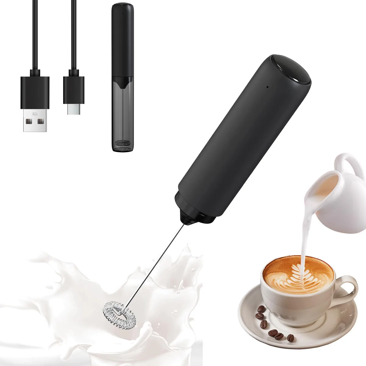  MAXI-MATIC YSD-NTQ01 Milk Frother Wand 13000 RPM 500mAh — product photo