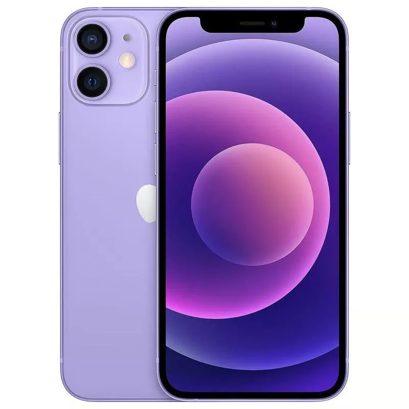 Apple Apple iPhone 12 Mini 64GB Purple cell phones - unlocked — product photo