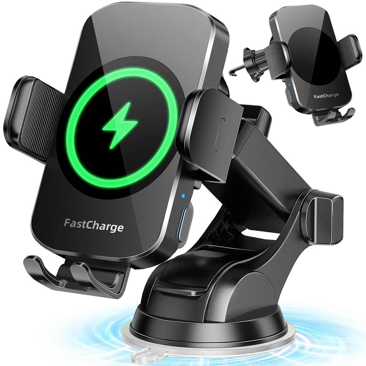  BothLin AUS15-PRO 15W Wireless Car Charger Mount Black — product photo