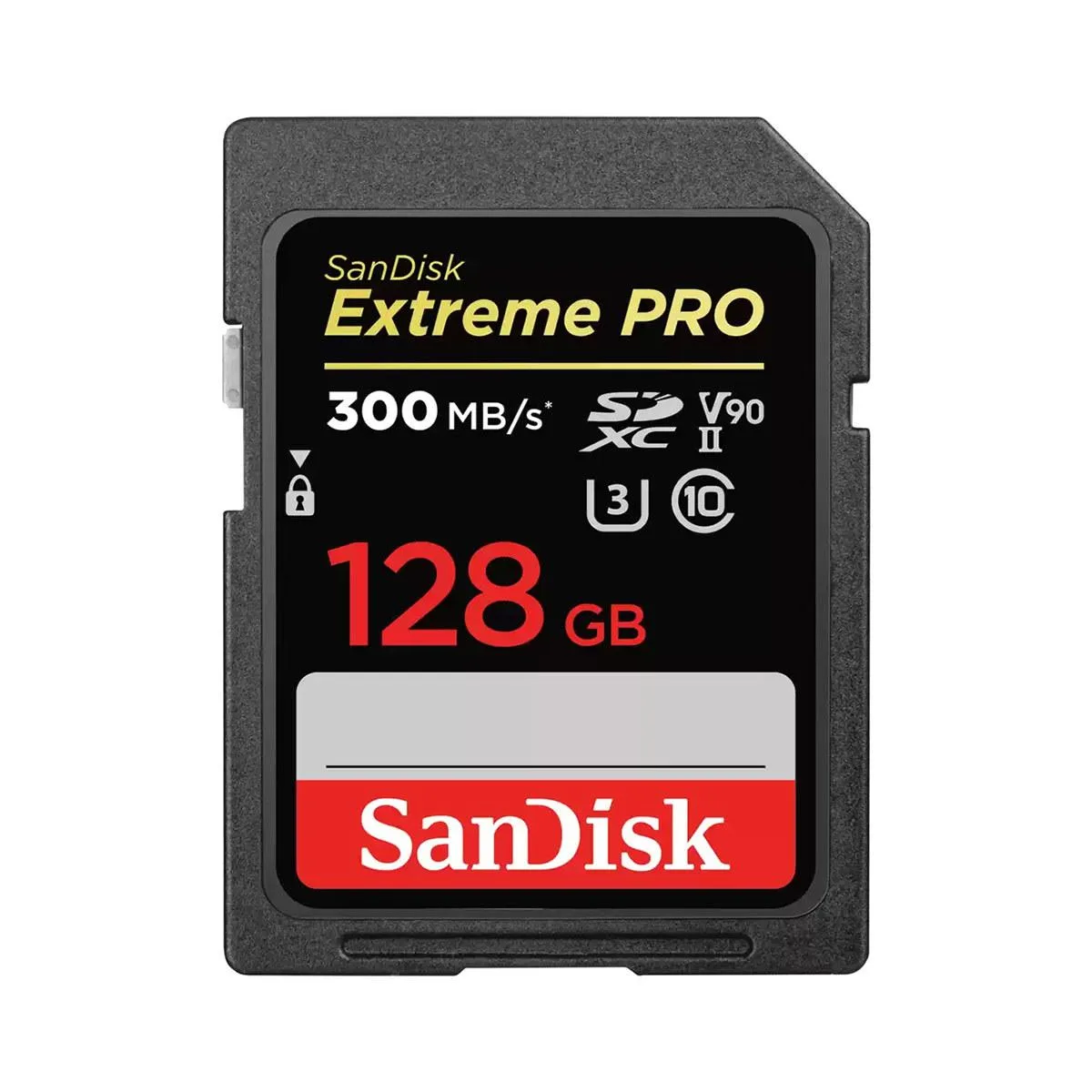 SanDisk SanDisk Extreme PRO 128GB SDXC UHS-II V90 memory card — product photo