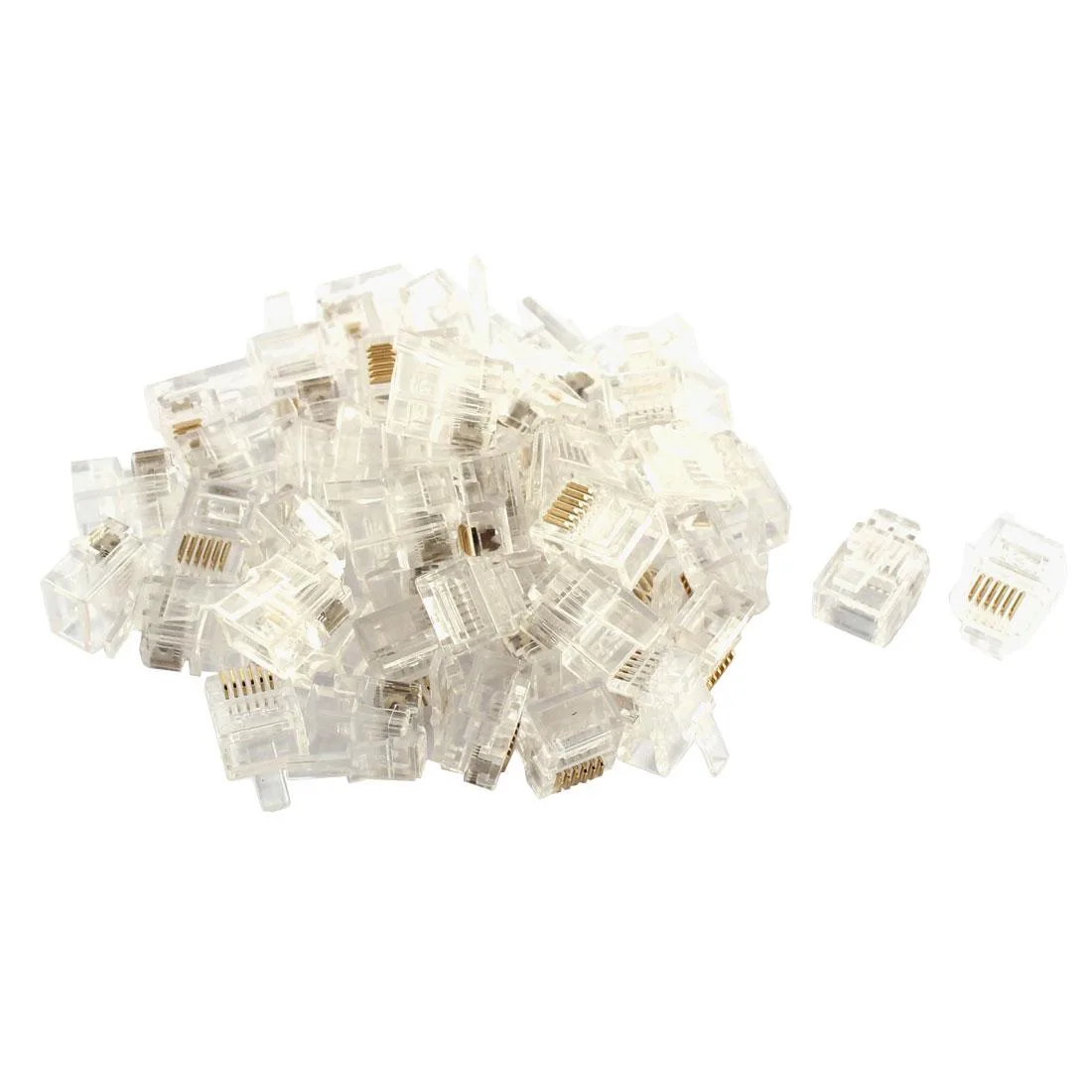 Unique-Bargains Unique-Bargains RJ12 6P6C Modular Plug Telephone Accessory 50pcs — product photo