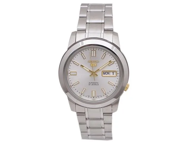 Seiko Seiko 5 Automatic Watch SNKK09 Silver Dial 7.5in Band — product photo