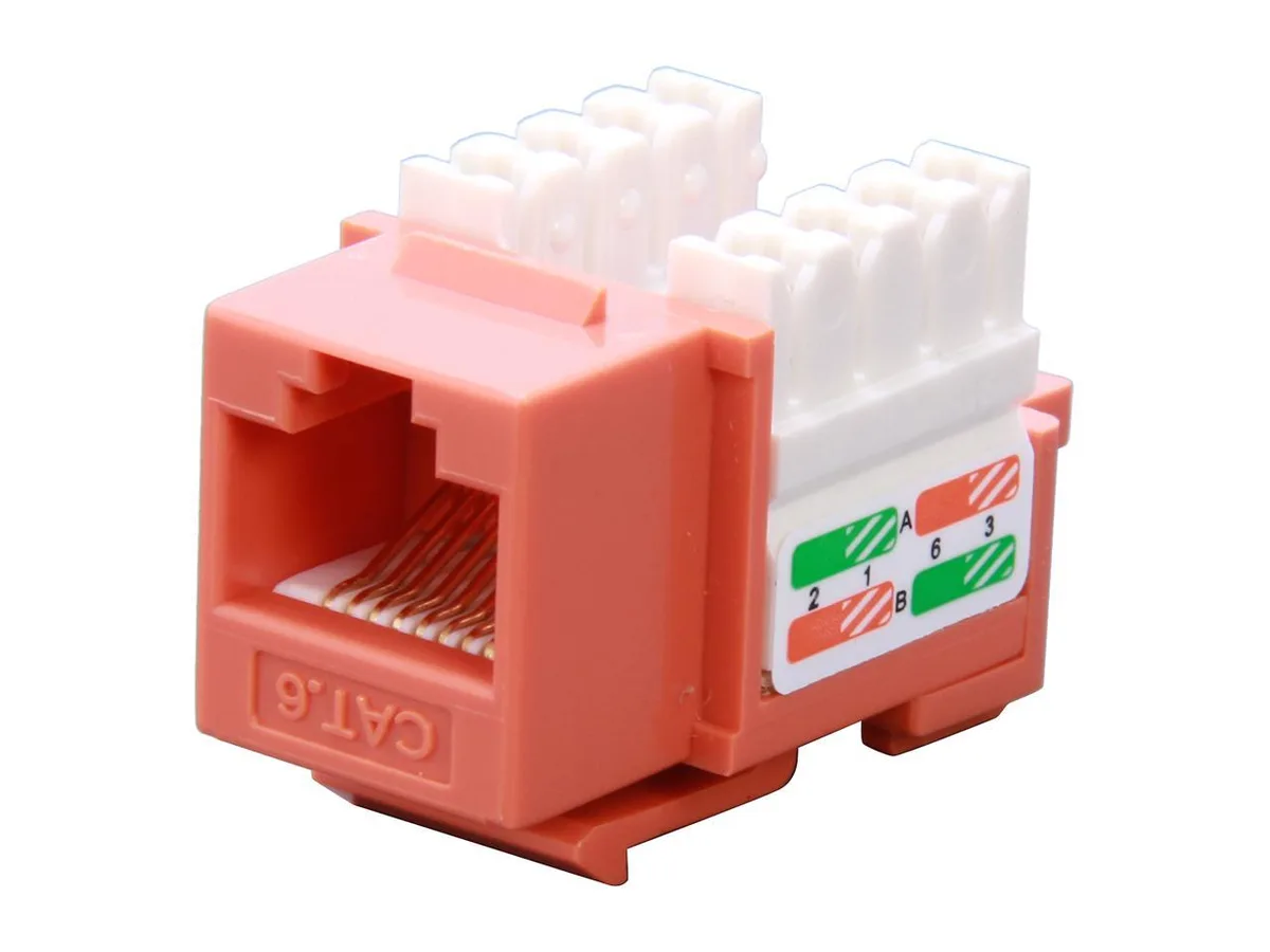 sakose sakose RJ45PD-O Cat. 6 Punch Down Keystone Jack Orange — product photo