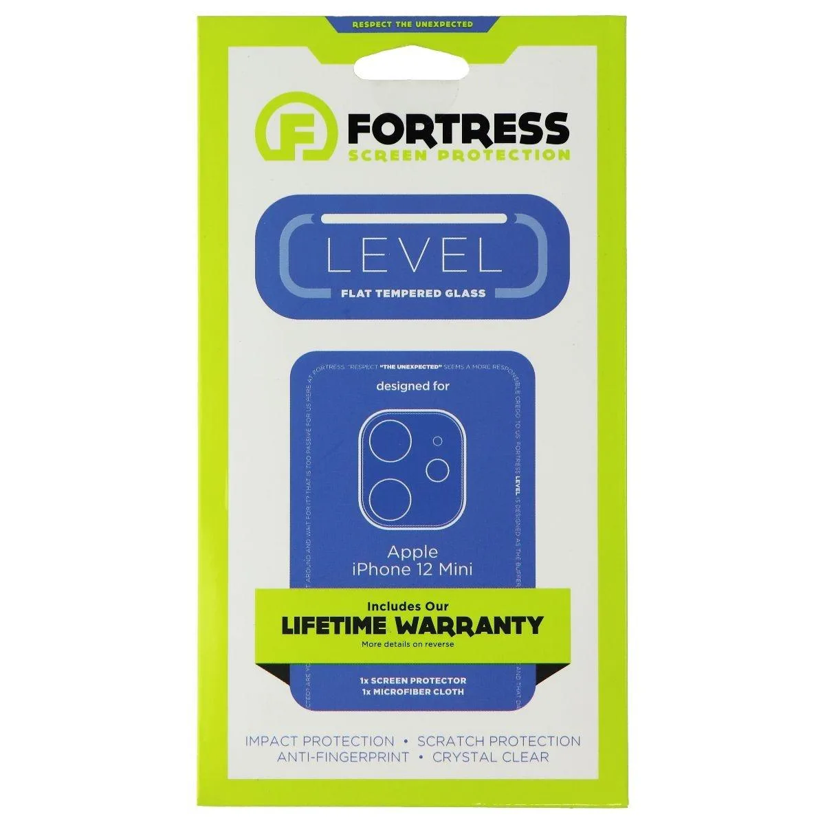 Fortress Press Fortress Press Tempered Glass Camera Lens Cover for iPhone 12 Mini Black — product photo