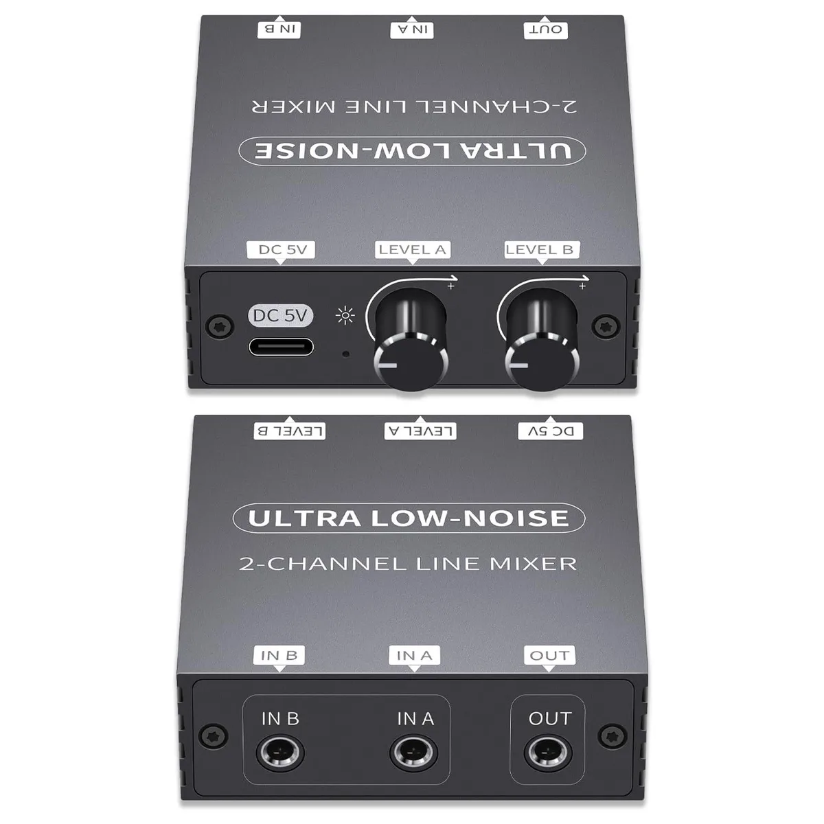 diaogenlee 2 Channel Stereo Audio Mixer 3.5mm — product photo