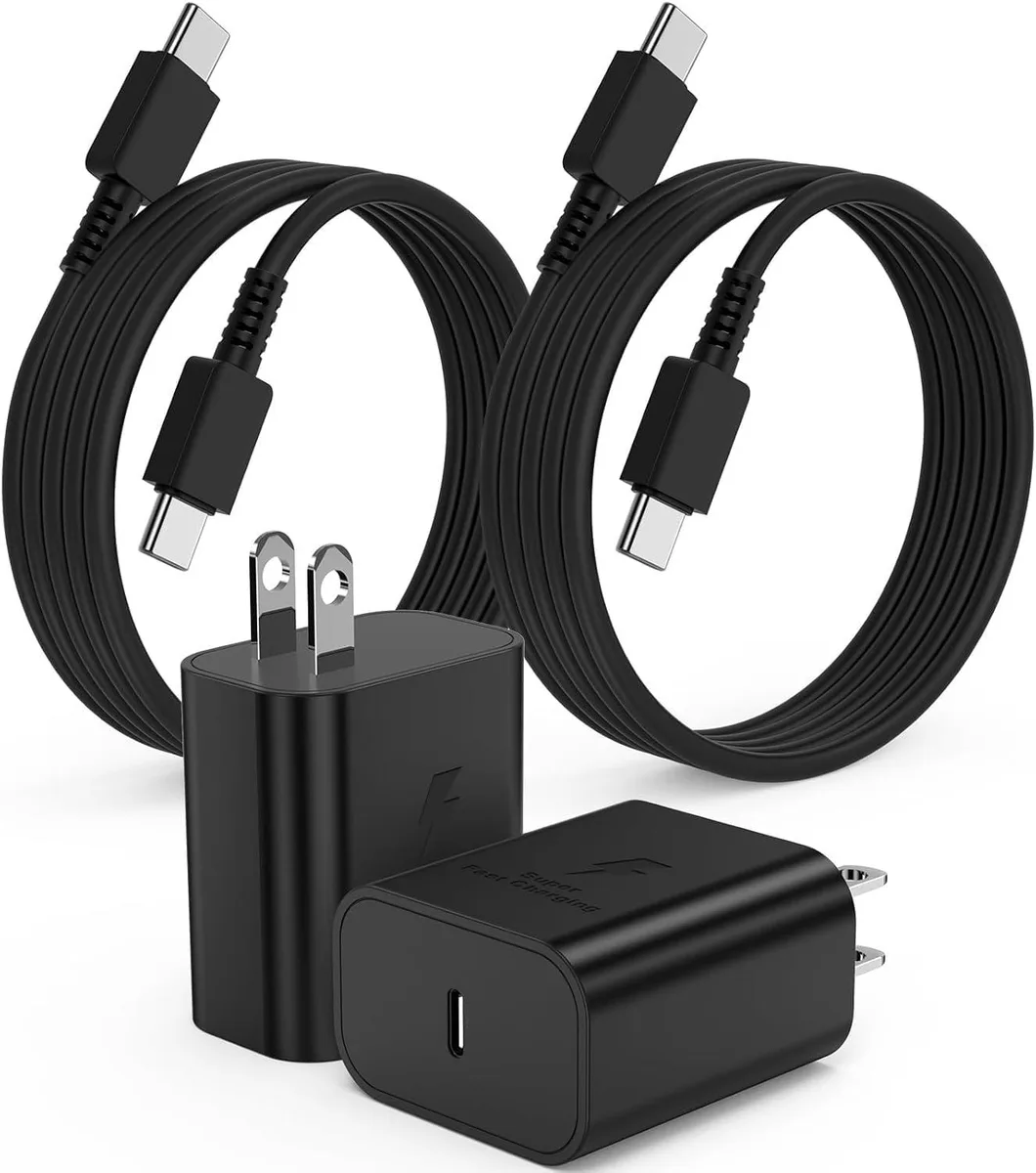  Cionum DP-A127F 2-Pack USB-C PD Charger 3A 6ft Cable Black — product photo