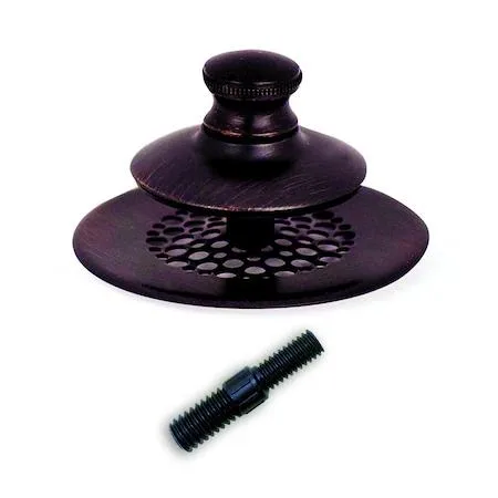 Watco SimpliQuick push-pull bath stopper with bronze grid strainer, 2.875 in