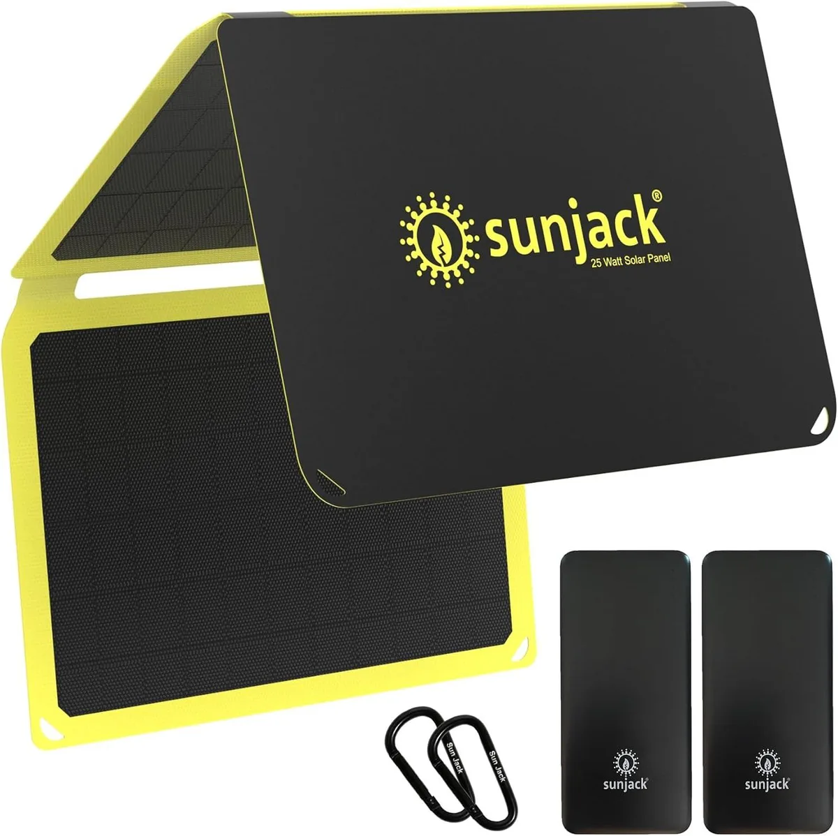PISKEKAT PISKEKAT 25W Foldable Solar Panel Kit IP67 2×10000mAh Power Banks USB-A USB-C — product photo