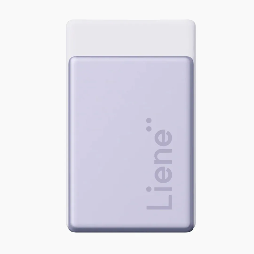 Purple portable photo printer with rounded edges