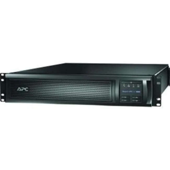 APC SMX3000RMLVUS 3000VA rack tower UPS, black metal chassis, front LED display