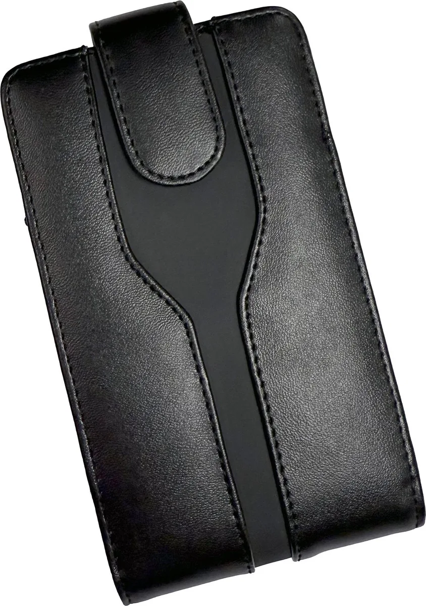 Nakedcellphone Nakedcellphone Vertical Leather Case with Clip Black POUCH-05117 — product photo