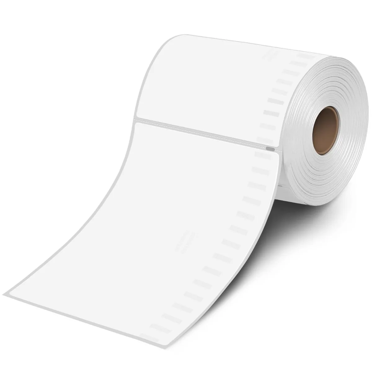 White 4x6 inch direct thermal label roll in cardboard box