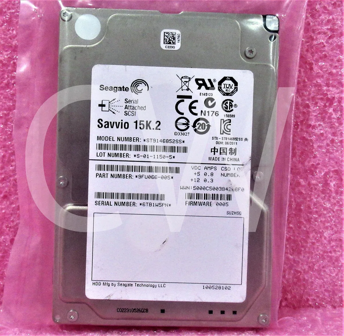 Seagate Seagate Savvio 15K.2 ST9146852SS 146GB 15000RPM 2.5" SAS internal hard drive — product photo