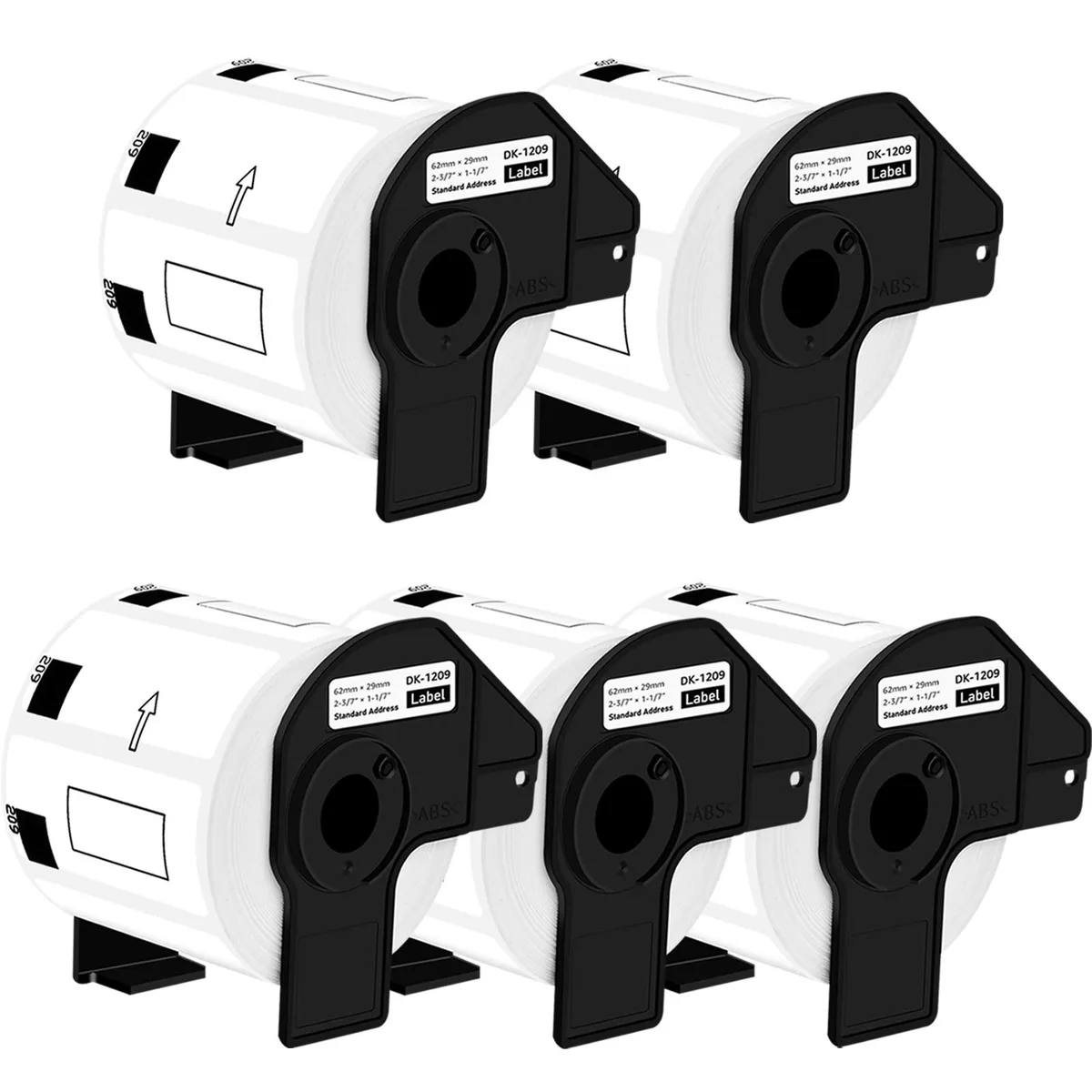 GREENCYCLE GREENCYCLE DK-1209 label 5 rolls 800 labels 29x62 mm — product photo
