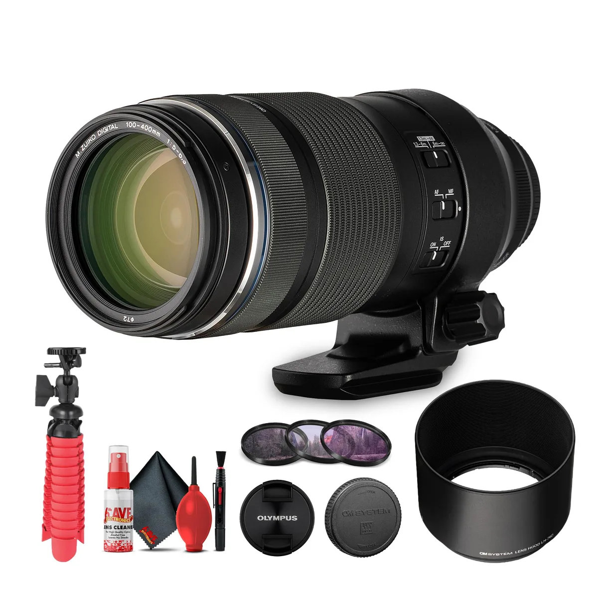 Olympus America Inc. Olympus America Inc. M.Zuiko Digital ED 100-400mm f/5-6.3 IS Lens Bundle — product photo