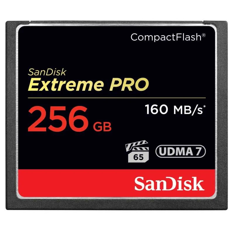 SanDisk SanDisk Extreme Pro 256GB CompactFlash CFXPS-256G-X46 memory card — product photo