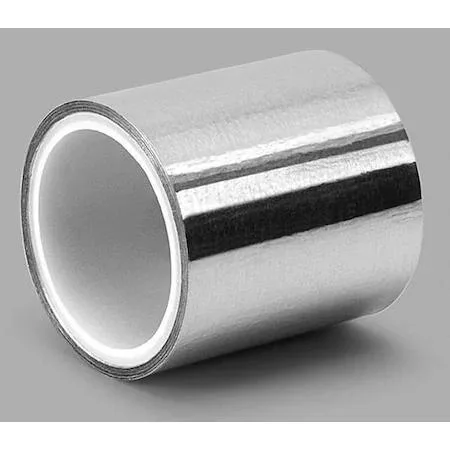 Silver 3M 433L foil tape roll with liner, 1 in wide