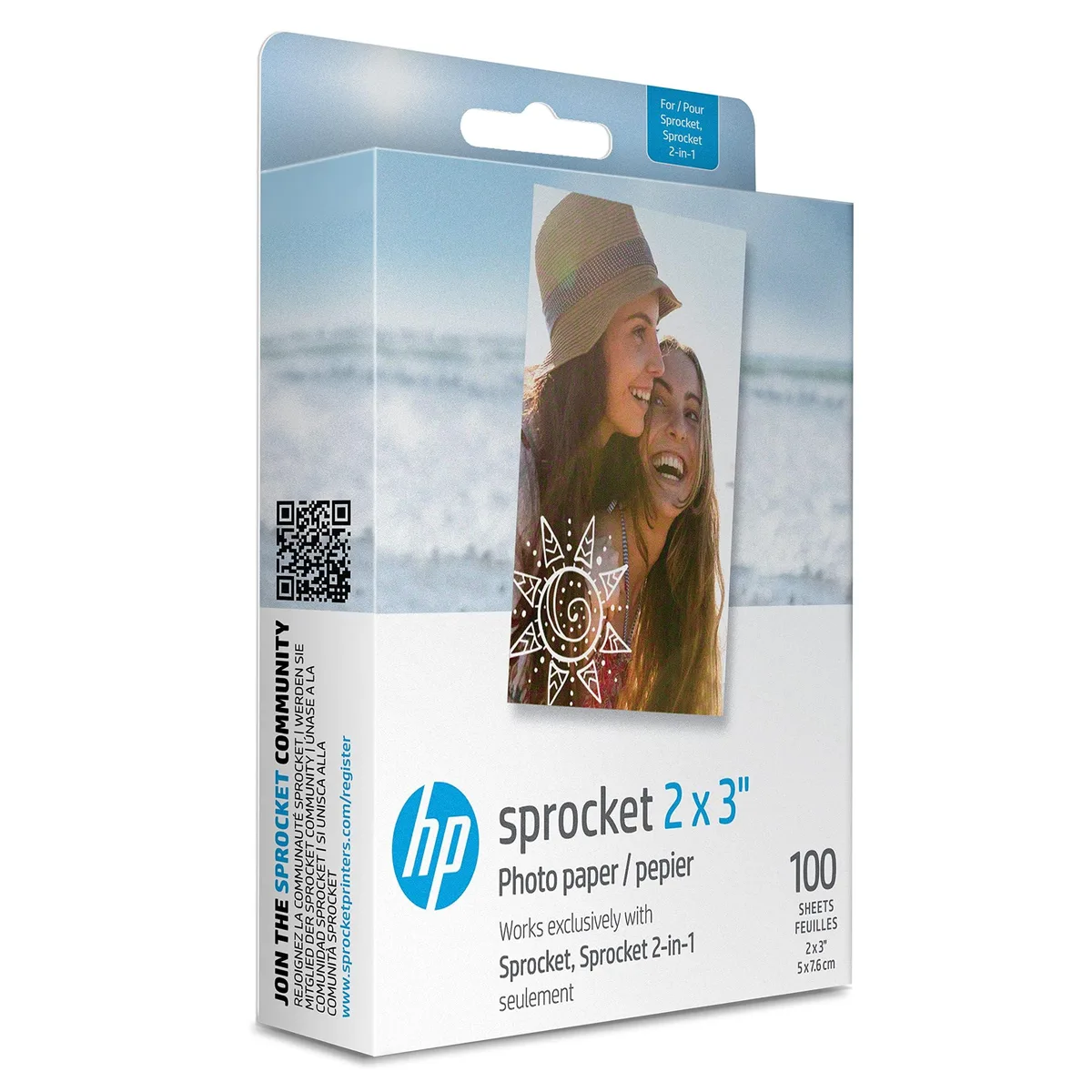 HP HPIZ2X3100 Zink Sticky-Back Photo Paper 100 Sheets — product photo