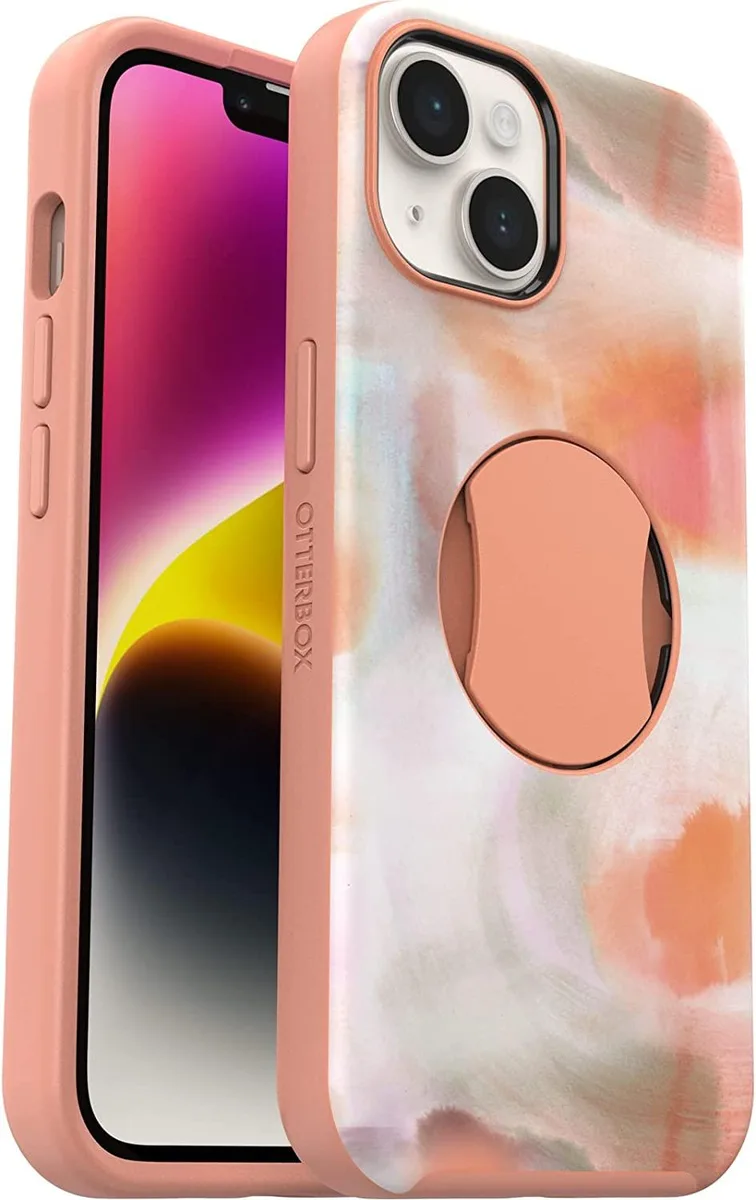 OtterBox OtterBox OtterGrip Symmetry Series power bank Peaches for iPhone 13 14 — product photo