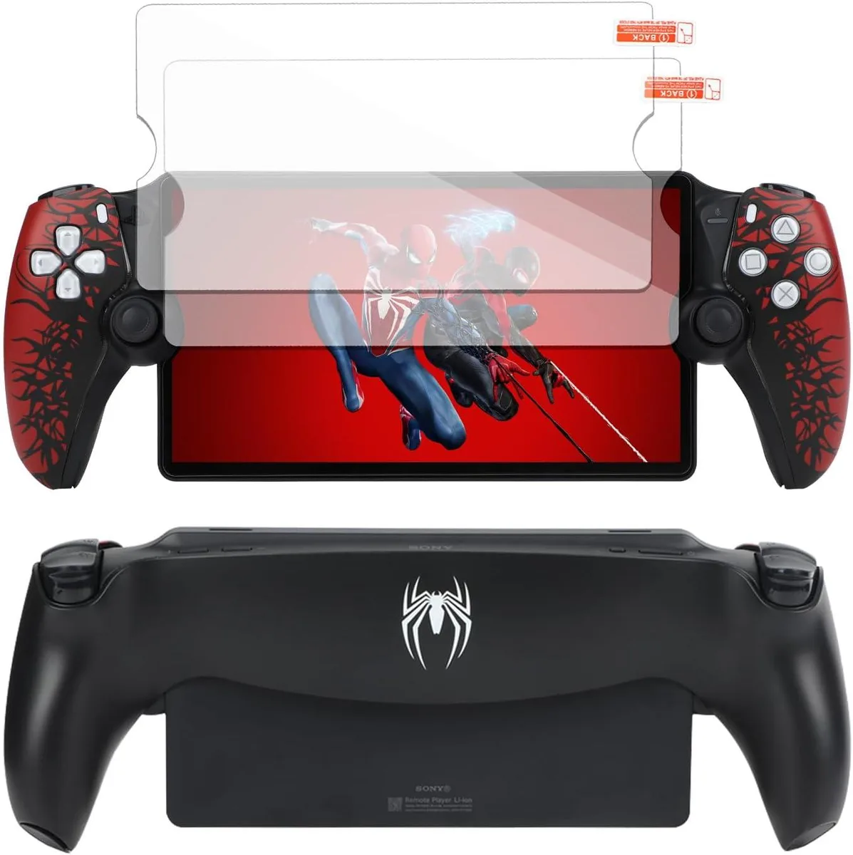 BONAEVER BONAEVER Replacement Plates for PlayStation Portal Shell with 2 Screen Protectors - Spider-Man Edition — product photo