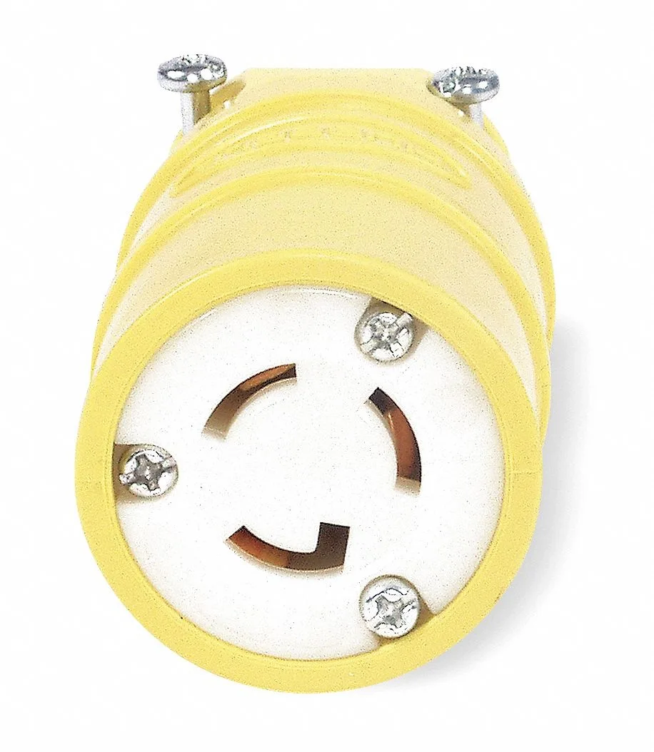 Hubbell Incorporated Hubbell Incorporated HBL2547 Locking Connector L5-15R 15 A 125V AC Yellow — product photo