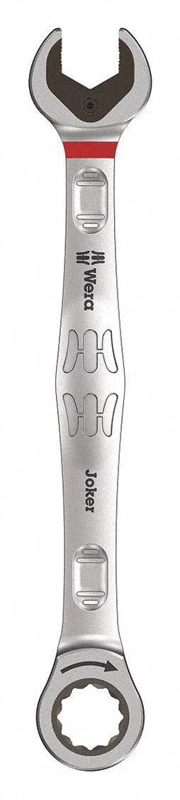 Wera 17mm ratcheting wrench, chrome finish, 12-point head